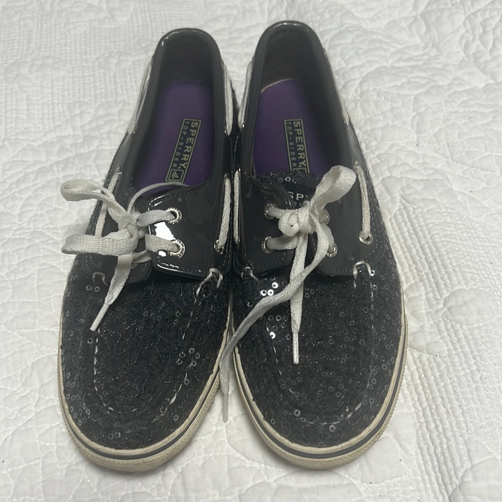 Sperry sequin boat shoe size 7